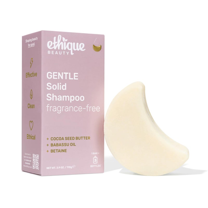 Ethique Gentle Unscented Shampoo Bar with Cocoa Butter  PlasticFree CrueltyFree Vegan 388 oz  Formerly Bar Minimum